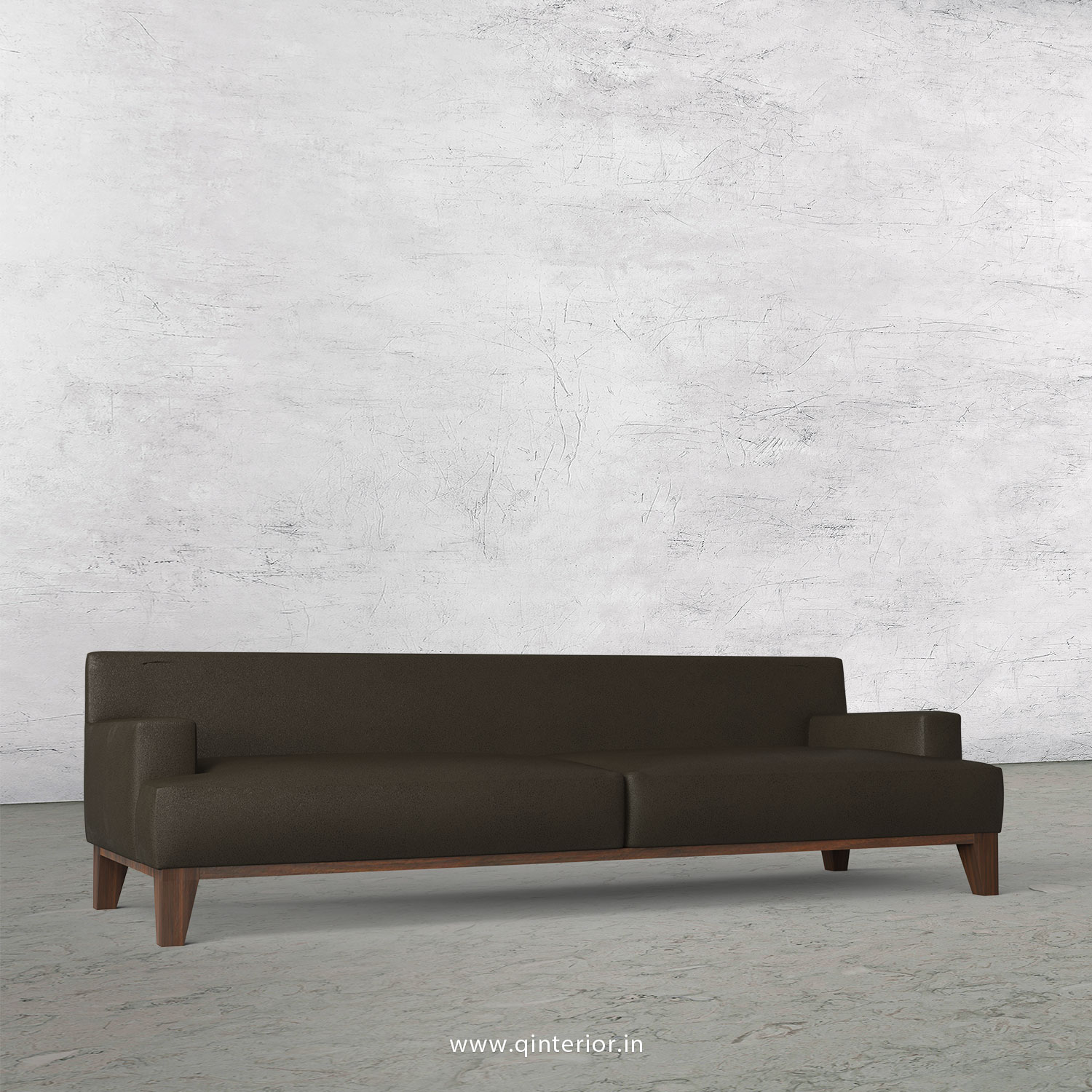 QUADRO 3 Seater Sofa in Fab Leather Fabric - SFA010 FL11