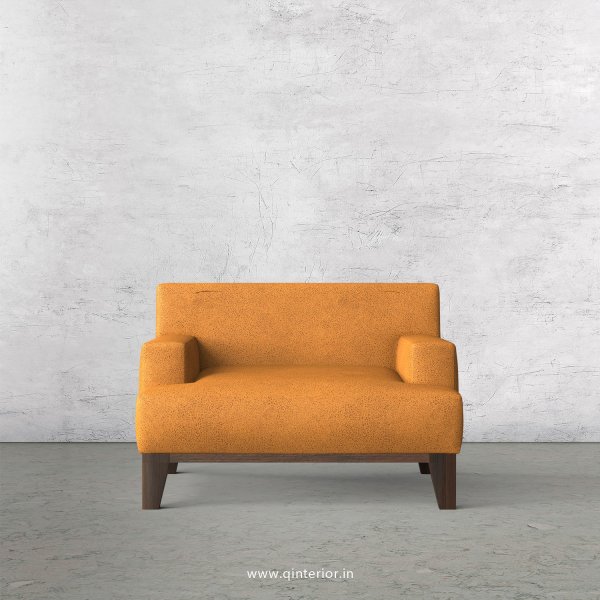 QUADRO 1 Seater Sofa in Fab Leather Fabric - SFA010 FL14