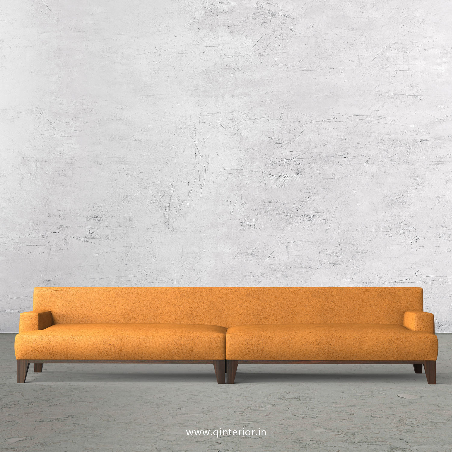 QUADRO 4 Seater Sofa in Fab Leather Fabric - SFA010 FL14