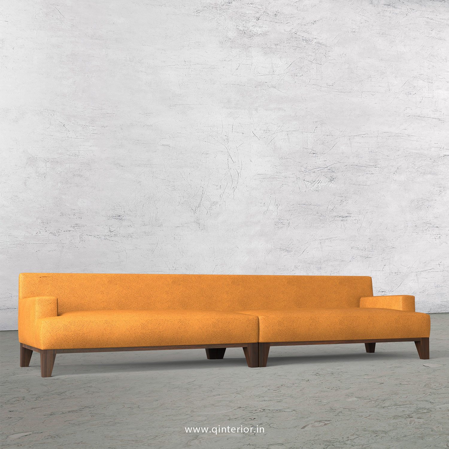 QUADRO 4 Seater Sofa in Fab Leather Fabric - SFA010 FL14