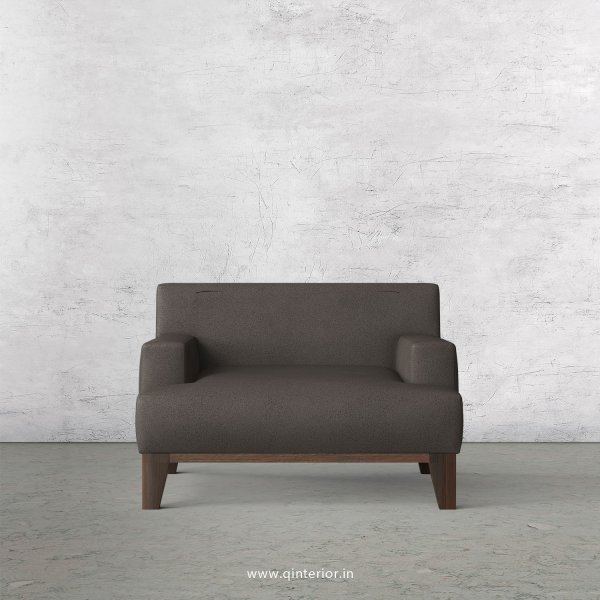 QUADRO 1 Seater Sofa in Fab Leather Fabric - SFA010 FL15