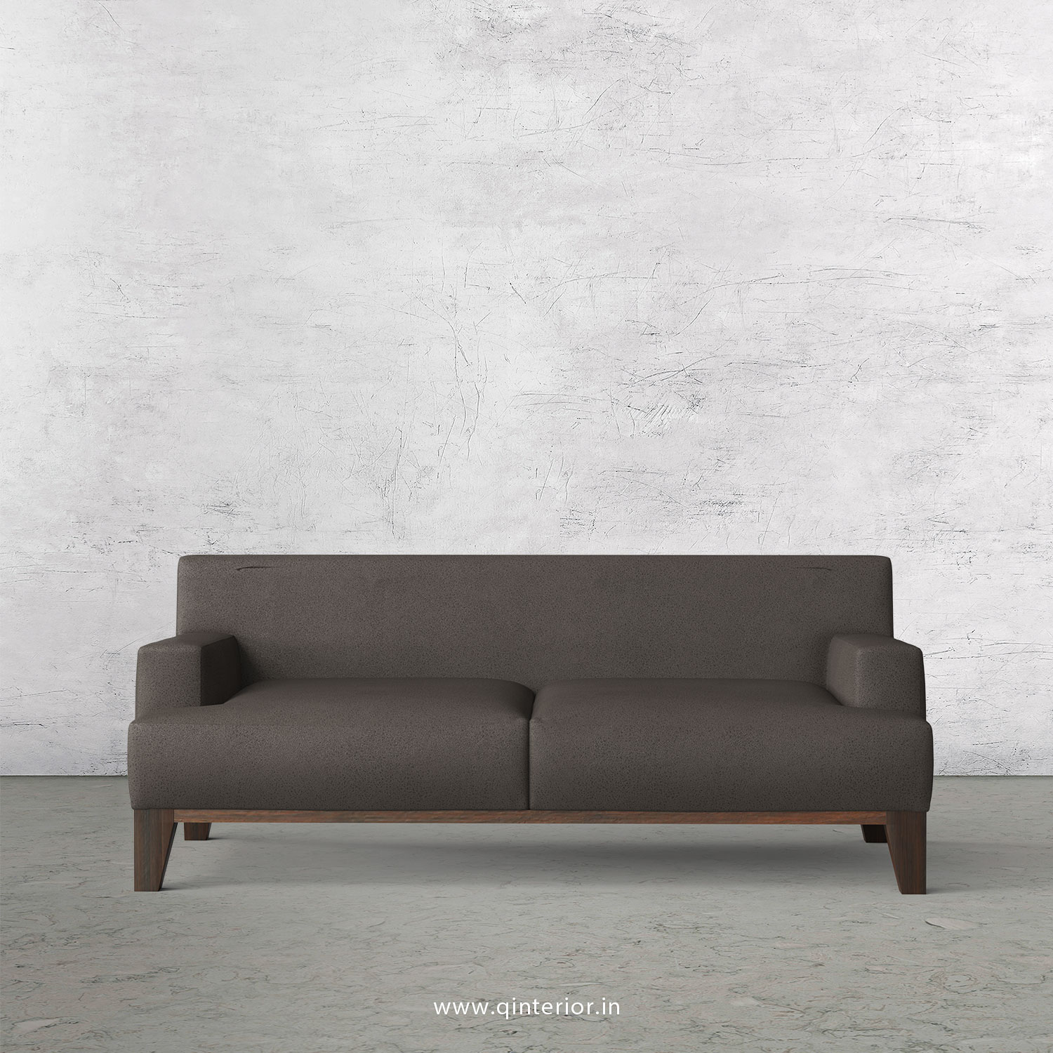 QUADRO 2 Seater Sofa in Fab Leather Fabric- SFA010 FL15