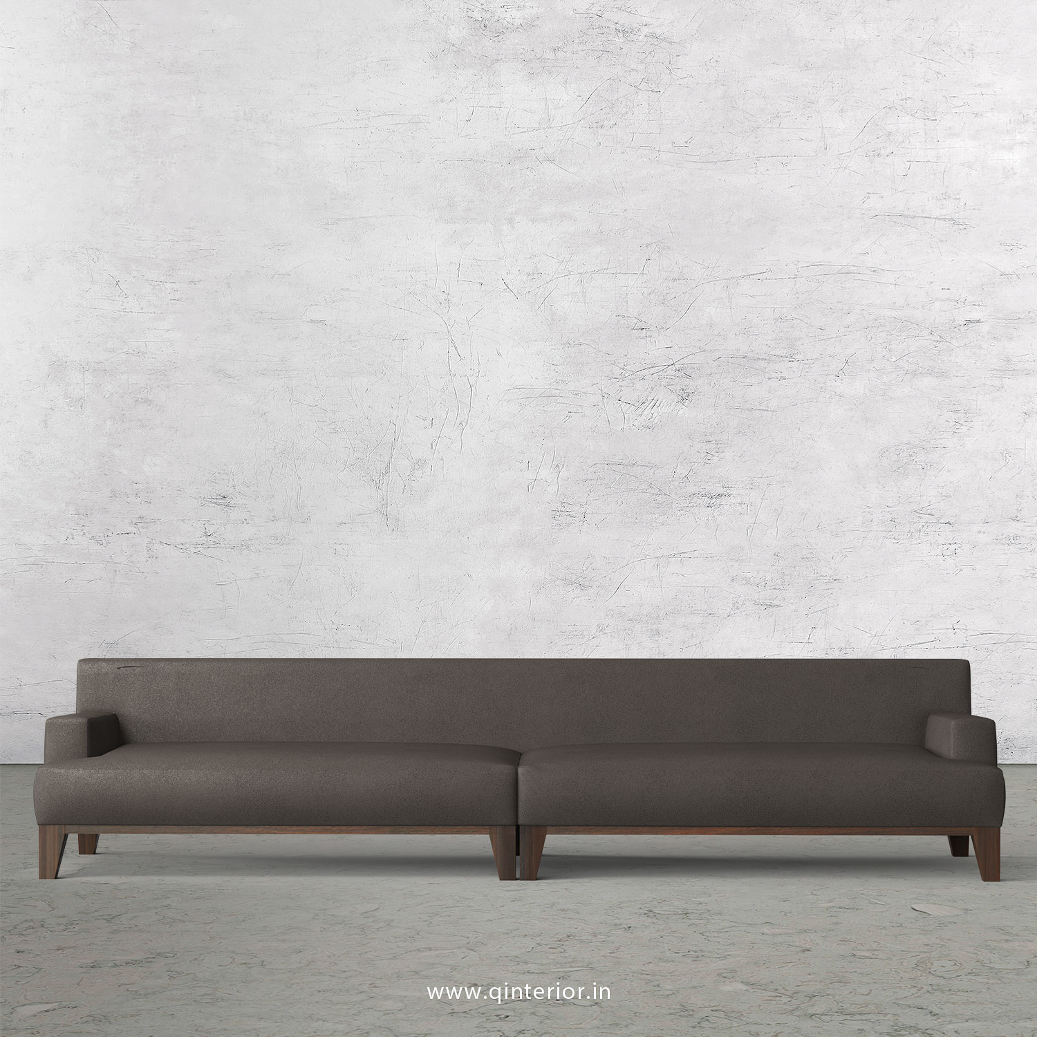 QUADRO 4 Seater Sofa in Fab Leather Fabric - SFA010 FL15