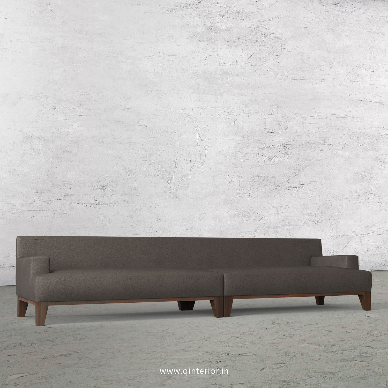 QUADRO 4 Seater Sofa in Fab Leather Fabric - SFA010 FL15