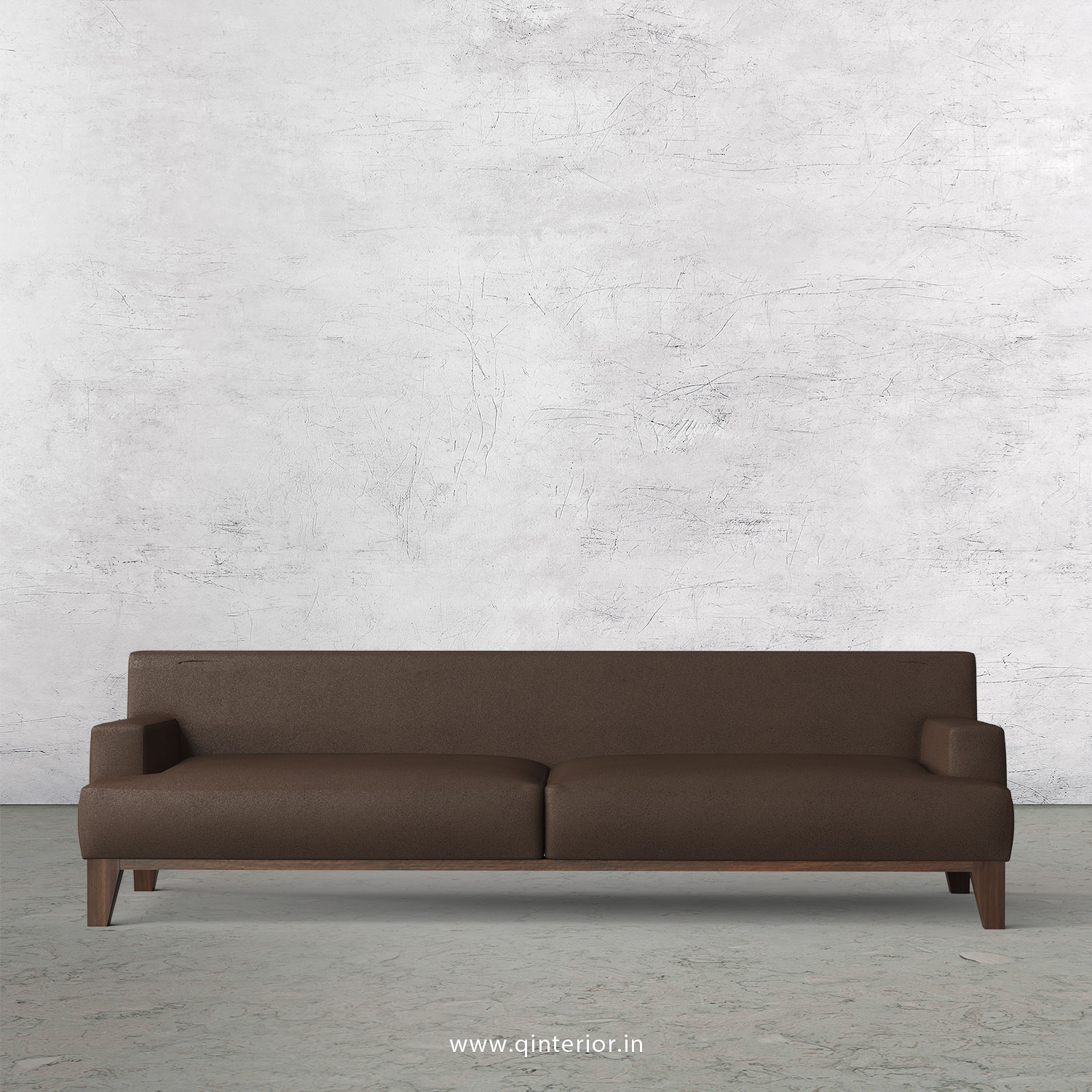 QUADRO 3 Seater Sofa in Fab Leather Fabric - SFA010 FL16