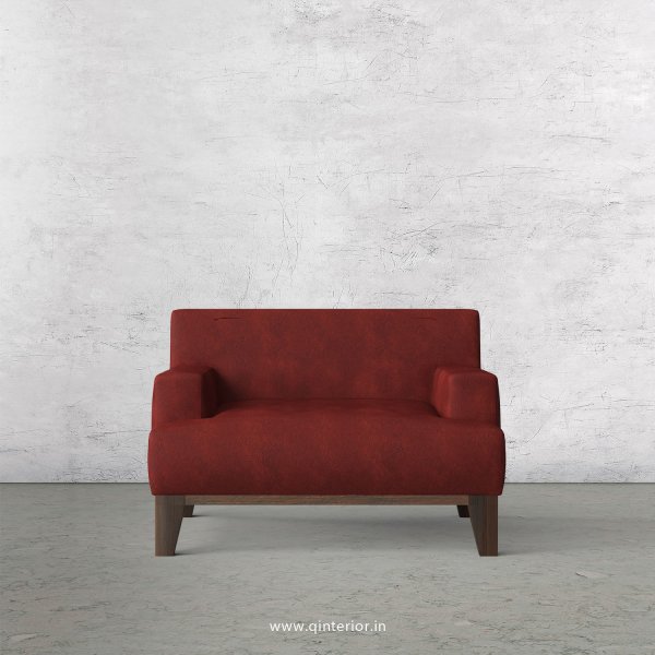 QUADRO 1 Seater Sofa in Fab Leather Fabric - SFA010 FL17