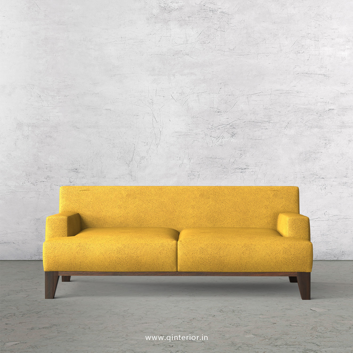 QUADRO 2 Seater Sofa in Fab Leather Fabric- SFA010 FL18