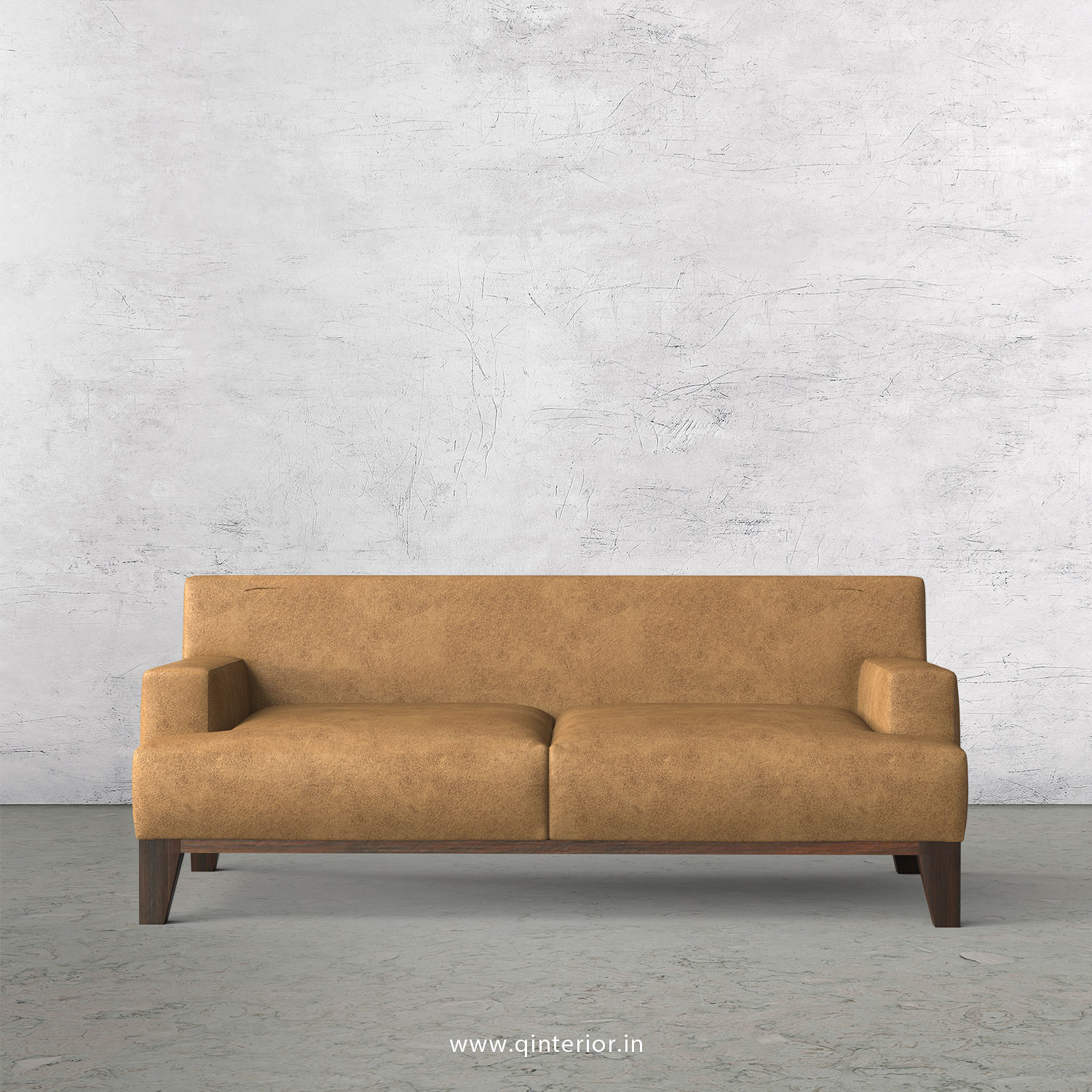 QUADRO 2 Seater Sofa in Fab Leather Fabric- SFA010 FL02
