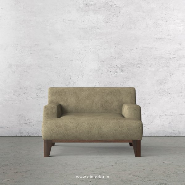 QUADRO 1 Seater Sofa in Fab Leather Fabric - SFA010 FL03