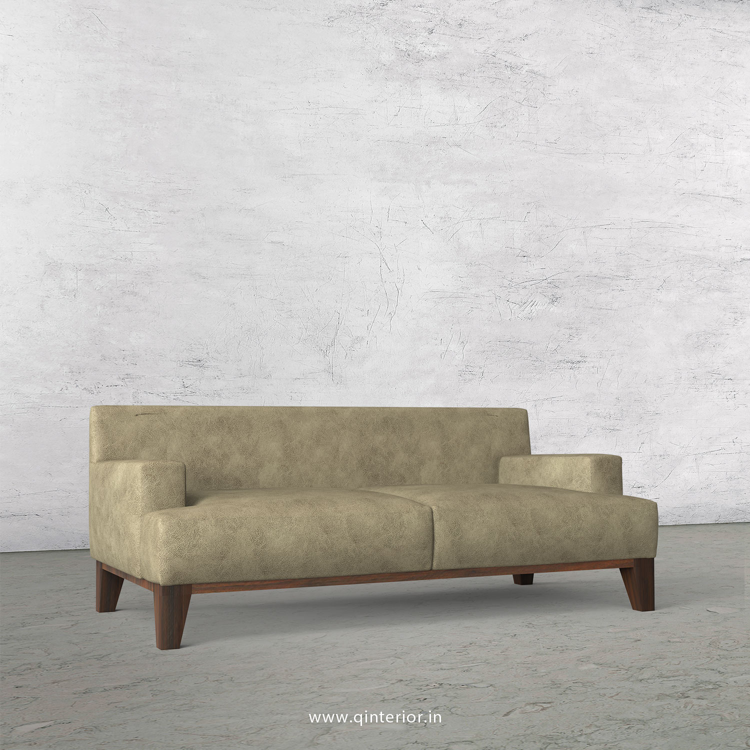 QUADRO 2 Seater Sofa in Fab Leather Fabric- SFA010 FL03