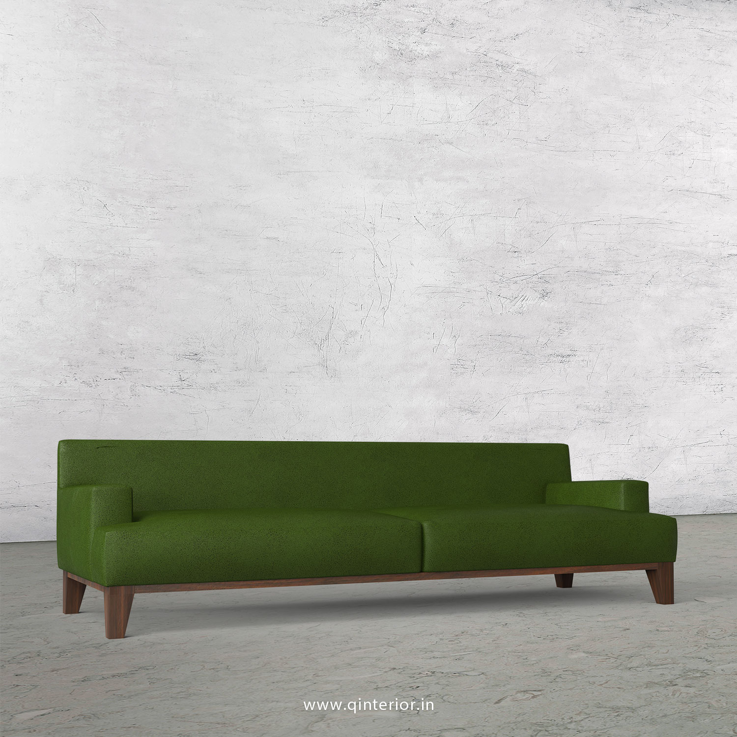 QUADRO 3 Seater Sofa in Fab Leather Fabric - SFA010 FL04