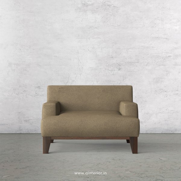 QUADRO 1 Seater Sofa in Fab Leather Fabric - SFA010 FL06