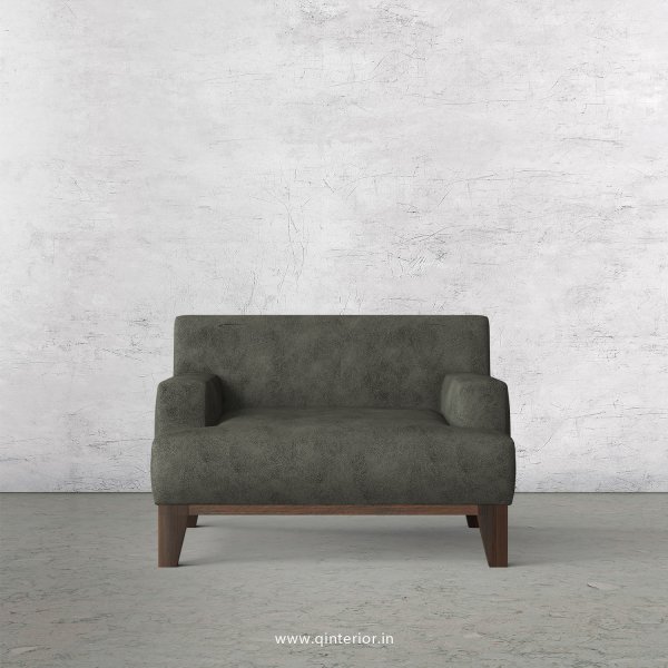 QUADRO 1 Seater Sofa in Fab Leather Fabric - SFA010 FL07