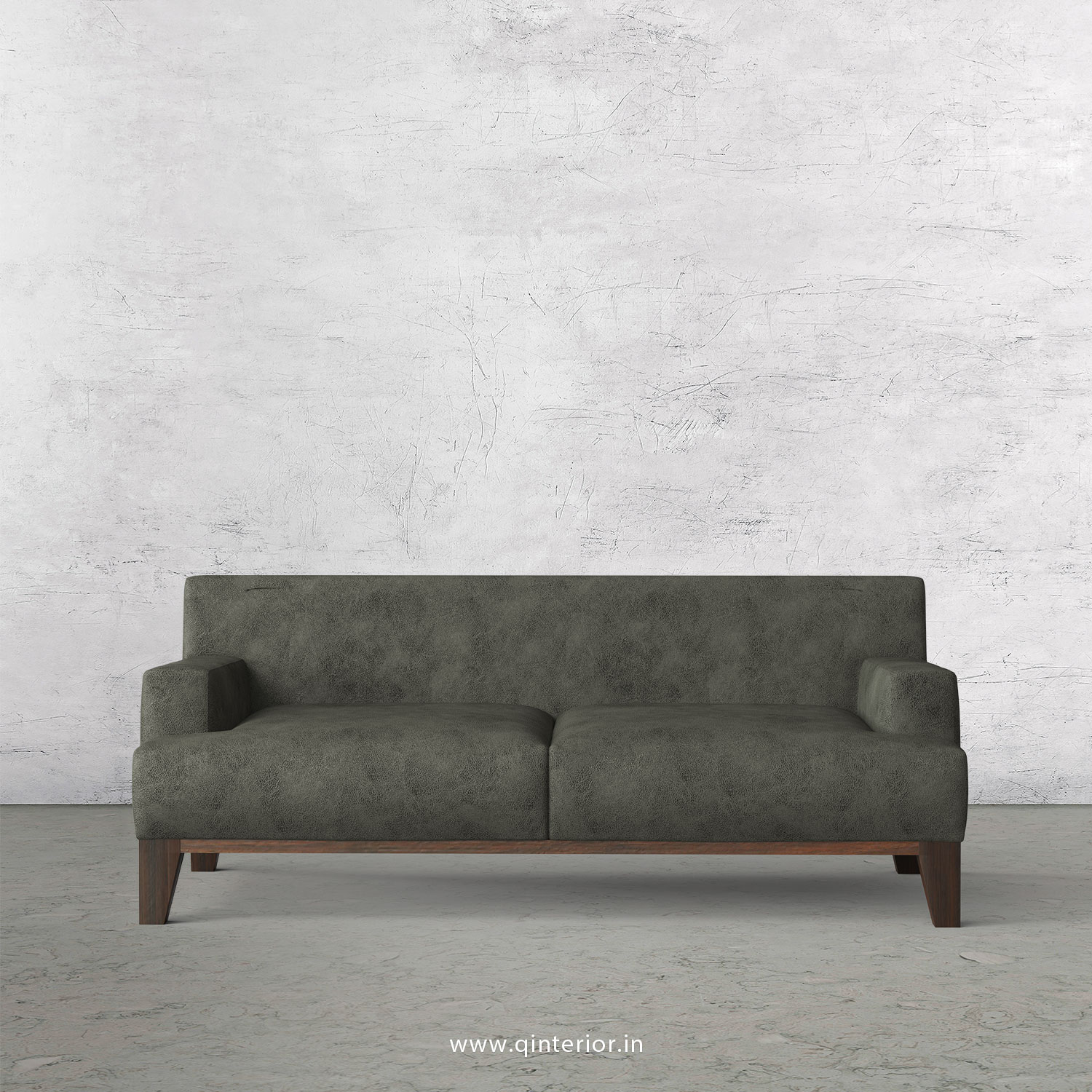 QUADRO 2 Seater Sofa in Fab Leather Fabric- SFA010 FL07