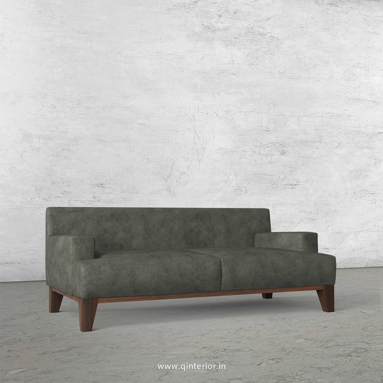 QUADRO 2 Seater Sofa in Fab Leather Fabric- SFA010 FL07