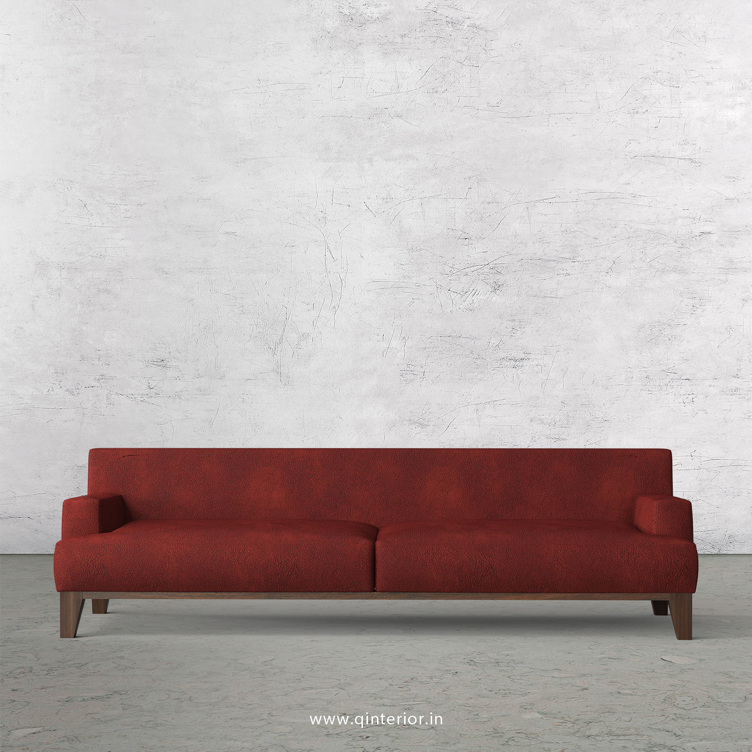 QUADRO 3 Seater Sofa in Fab Leather Fabric - SFA010 FL08