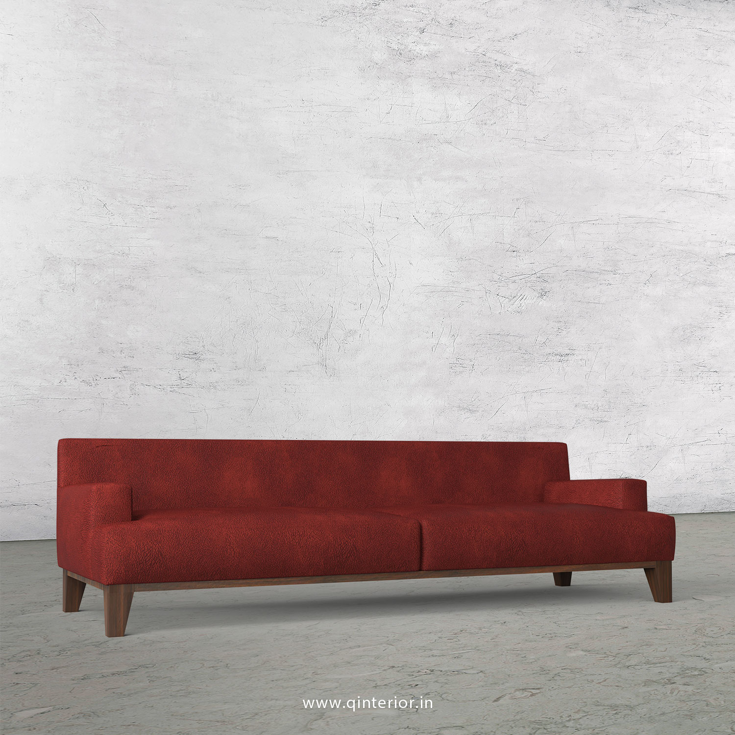 QUADRO 3 Seater Sofa in Fab Leather Fabric - SFA010 FL08