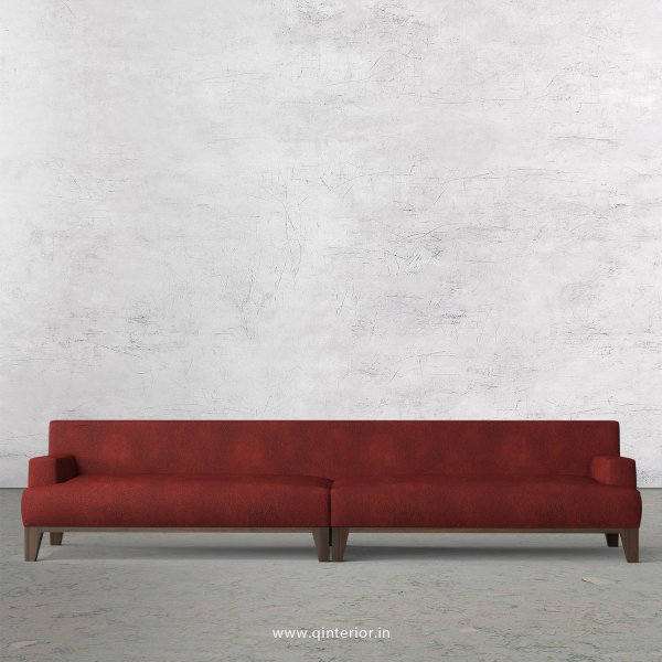 QUADRO 4 Seater Sofa in Fab Leather Fabric - SFA010 FL08