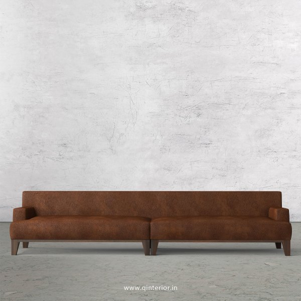 QUADRO 4 Seater Sofa in Fab Leather Fabric - SFA010 FL09