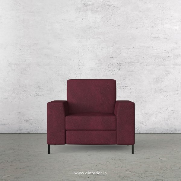 Viva 1 Seater Sofa in Fab Leather Fabric - SFA015 FL12