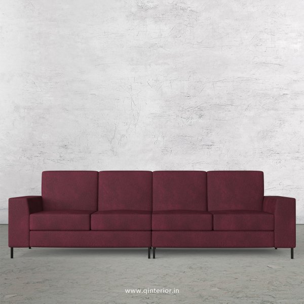 Viva 4 Seater Sofa in Fab Leather Fabric - SFA015 FL12