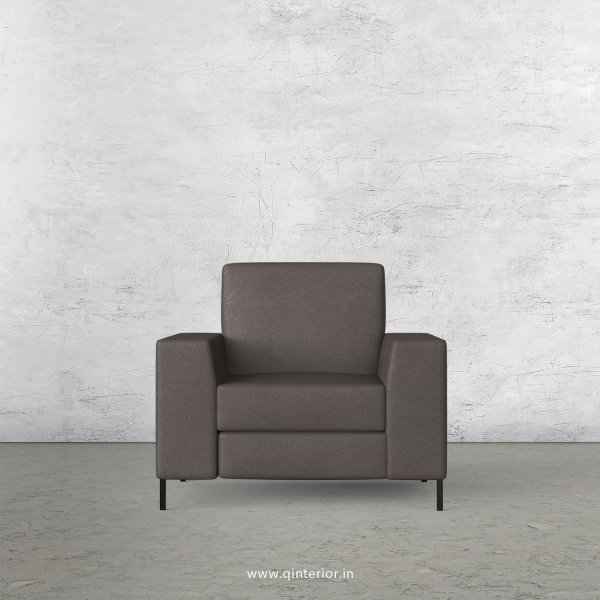 Viva 1 Seater Sofa in Fab Leather Fabric - SFA015 FL15