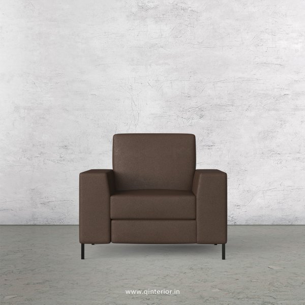 Viva 1 Seater Sofa in Fab Leather Fabric - SFA015 FL16
