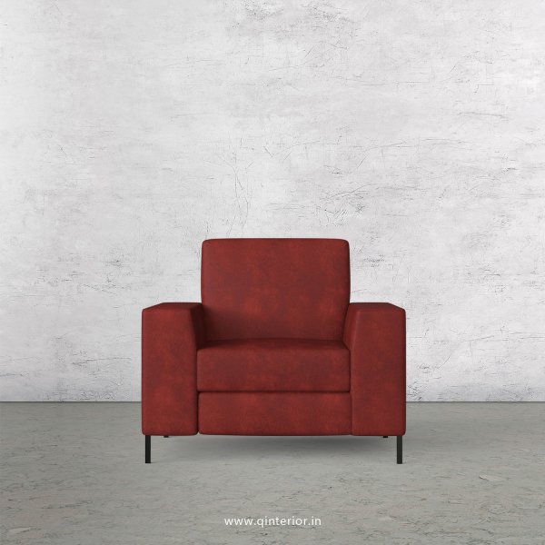 Viva 1 Seater Sofa in Fab Leather Fabric - SFA015 FL17