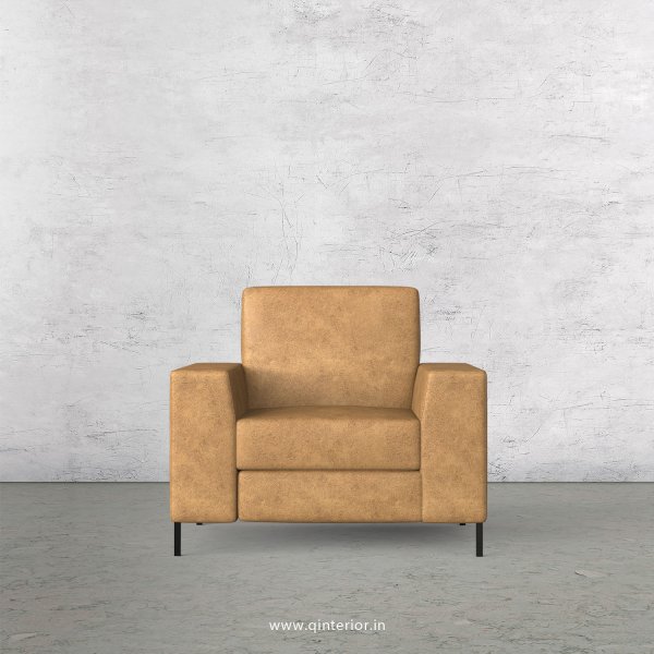 Viva 1 Seater Sofa in Fab Leather Fabric - SFA015 FL02
