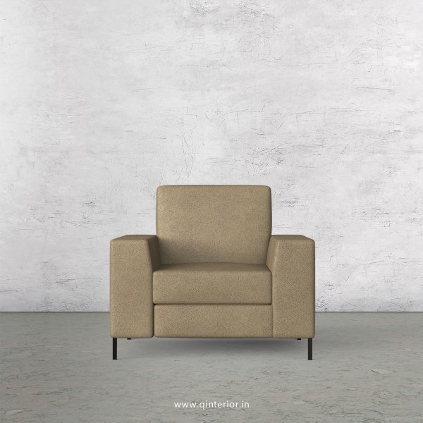 Viva 1 Seater Sofa in Fab Leather Fabric - SFA015 FL06