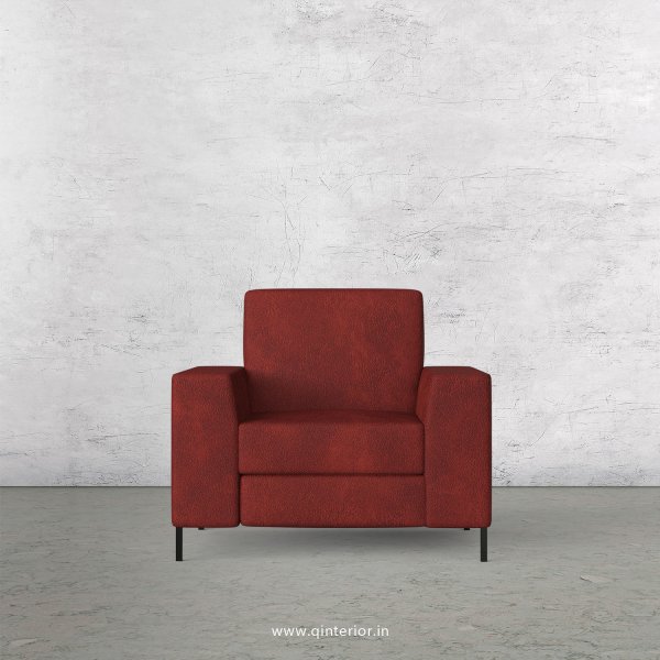 Viva 1 Seater Sofa in Fab Leather Fabric - SFA015 FL08