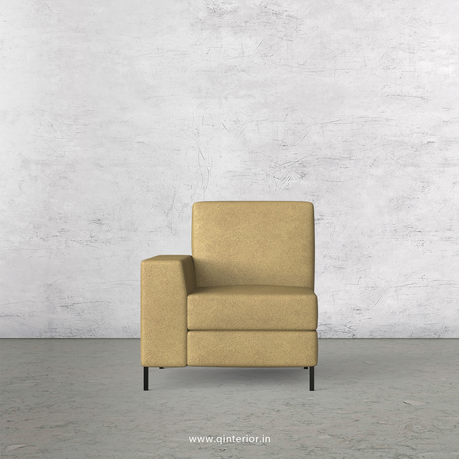 Viva 1 Seater Modular Sofa in Fab Leather Fabric - MSFA001 FL01