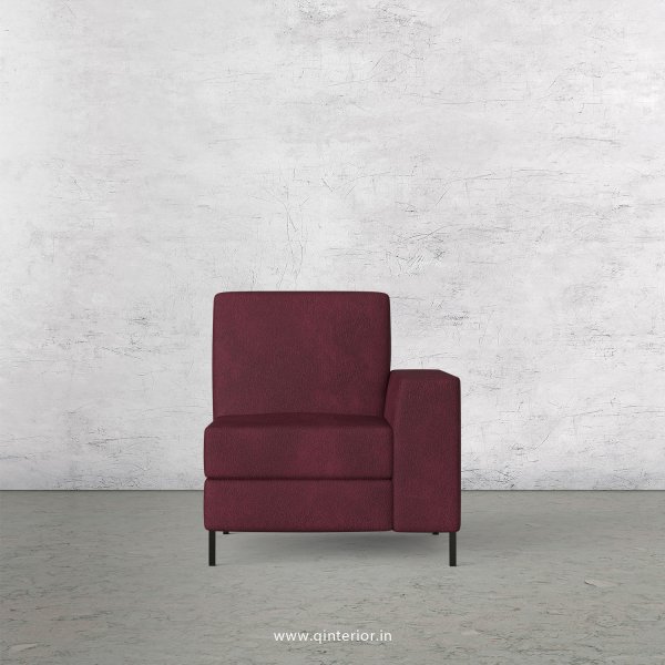 Viva 1 Seater Modular Sofa in Fab Leather Fabric - MSFA005 FL12