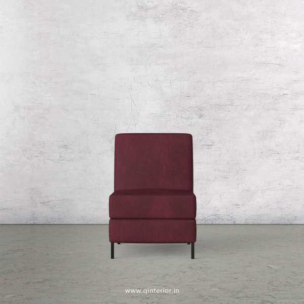 Viva 1 Seater Modular Sofa in Fab Leather Fabric - MSFA008 FL12