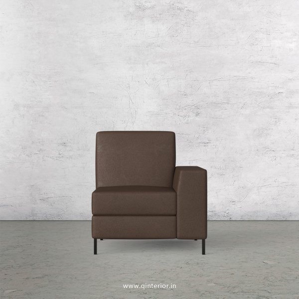 Viva 1 Seater Modular Sofa in Fab Leather Fabric - MSFA005 FL16