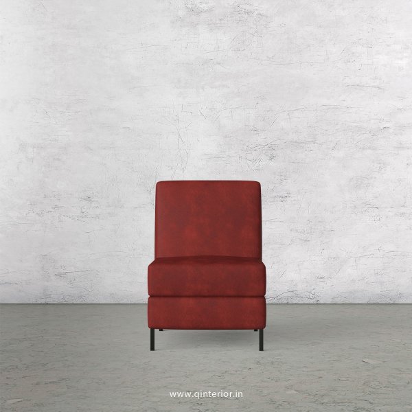 Viva 1 Seater Modular Sofa in Fab Leather Fabric - MSFA008 FL17
