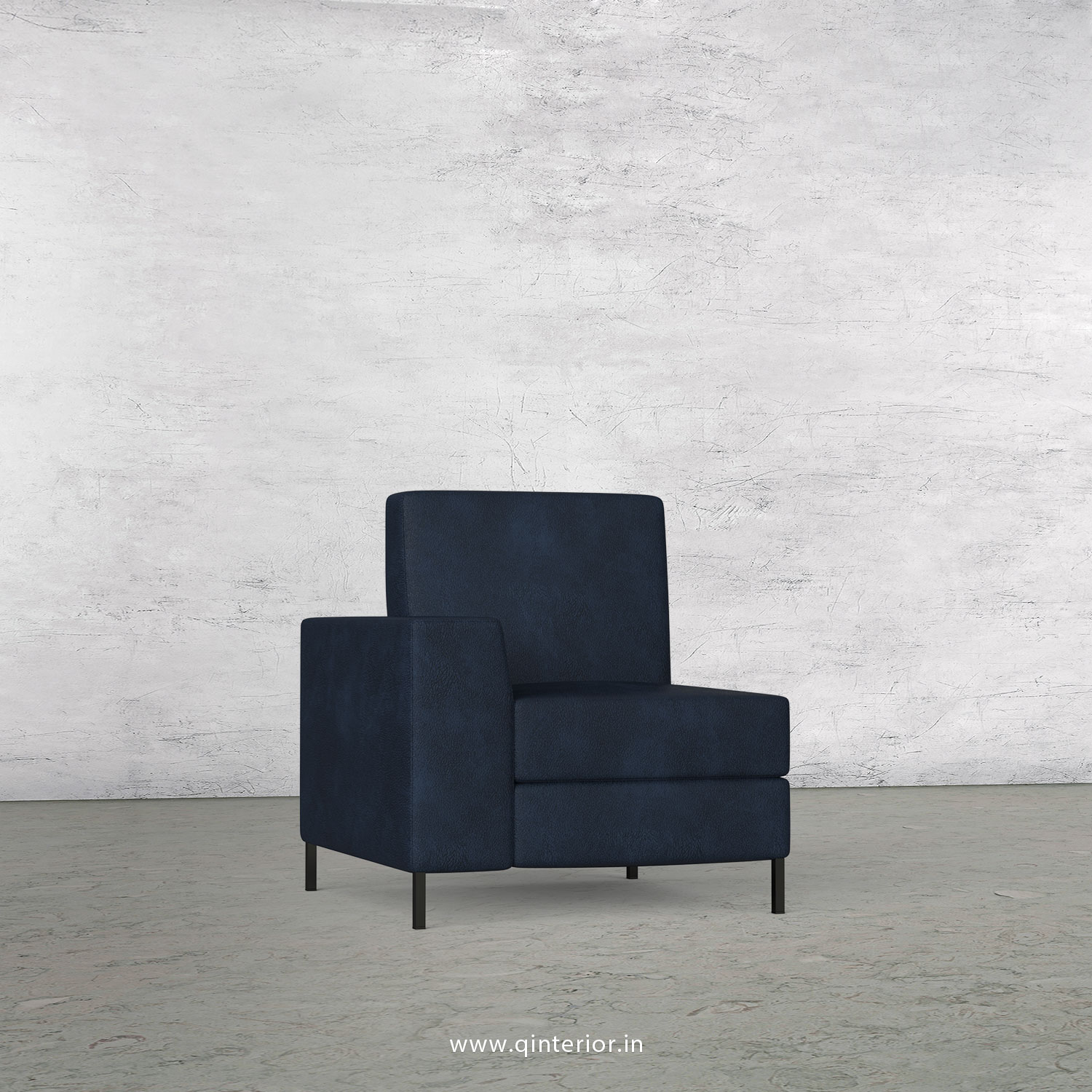 Viva 1 Seater Modular Sofa in Fab Leather Fabric - MSFA001 FL05