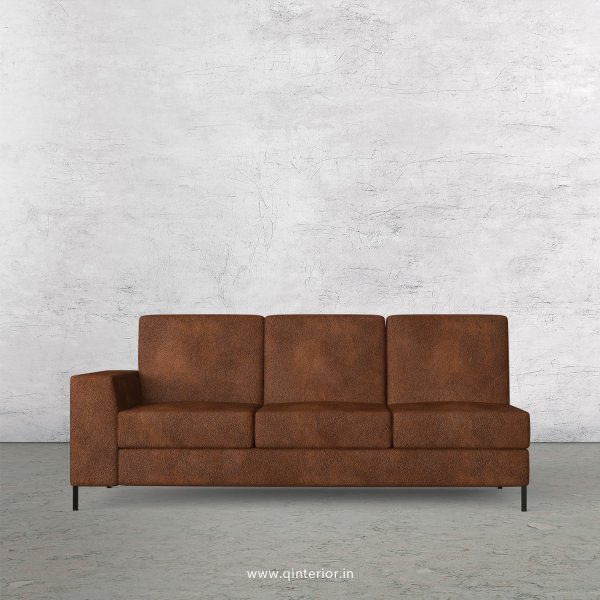 Viva 3 Seater Modular Sofa in Fab Leather Fabric - MSFA003 FL09