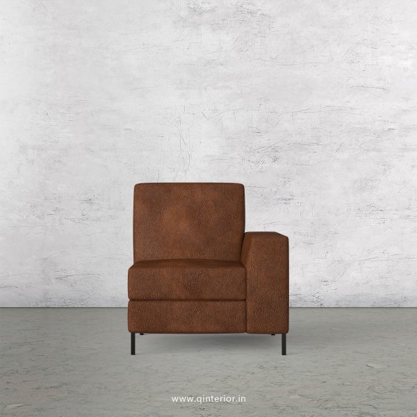 Viva 1 Seater Modular Sofa in Fab Leather Fabric - MSFA005 FL09