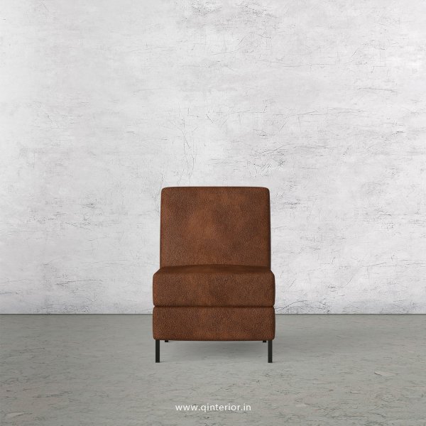 Viva 1 Seater Modular Sofa in Fab Leather Fabric - MSFA008 FL09