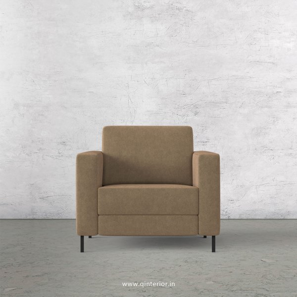 NIRVANA 1 Seater Sofa in Velvet Fabric - SFA016 VL11