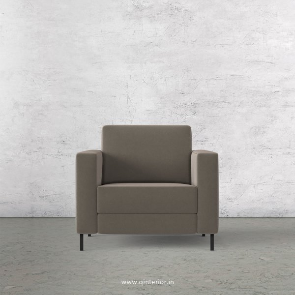 NIRVANA 1 Seater Sofa in Velvet Fabric - SFA016 VL12
