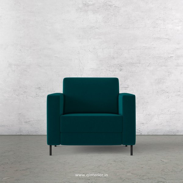 NIRVANA 1 Seater Sofa in Velvet Fabric - SFA016 VL13