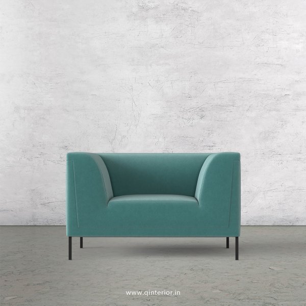 LUXURA 1 Seater Sofa in Velvet Fabric - SFA017 VL14