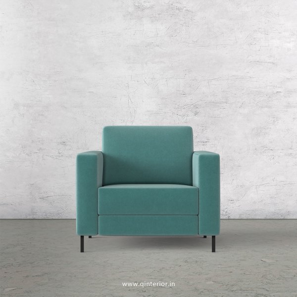 NIRVANA 1 Seater Sofa in Velvet Fabric - SFA016 VL14