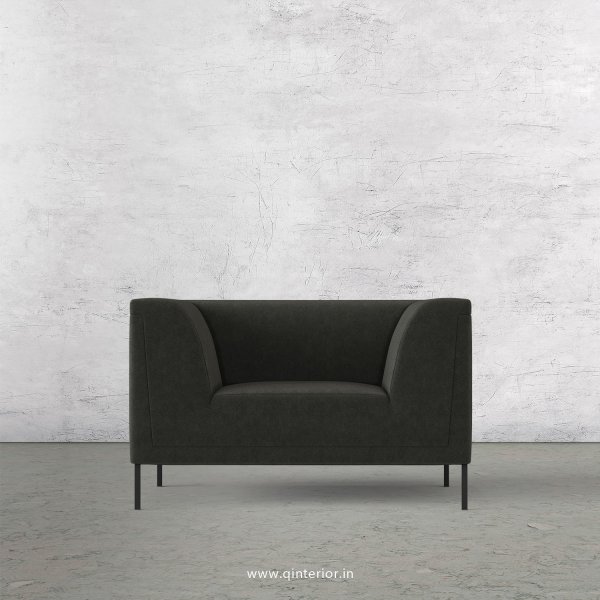 LUXURA 1 Seater Sofa in Velvet Fabric - SFA017 VL15