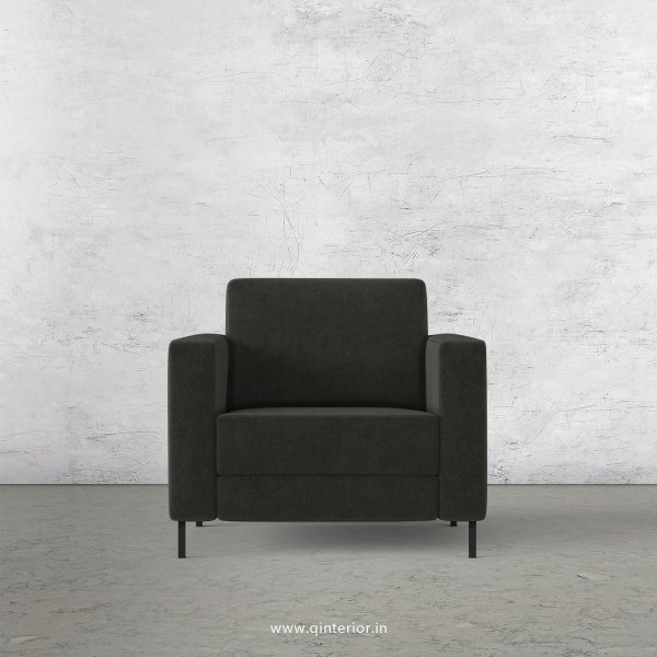NIRVANA 1 Seater Sofa in Velvet Fabric - SFA016 VL15