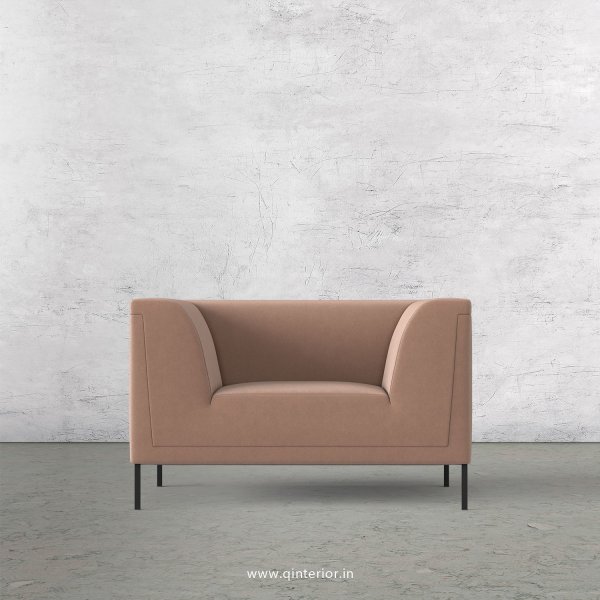 LUXURA 1 Seater Sofa in Velvet Fabric - SFA017 VL16