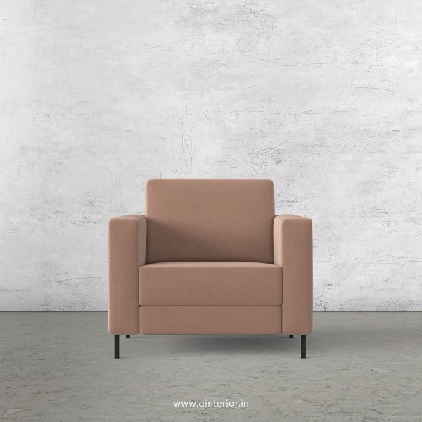 NIRVANA 1 Seater Sofa in Velvet Fabric - SFA016 VL16