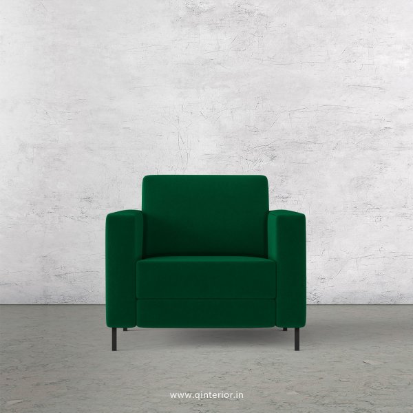 NIRVANA 1 Seater Sofa in Velvet Fabric - SFA016 VL17